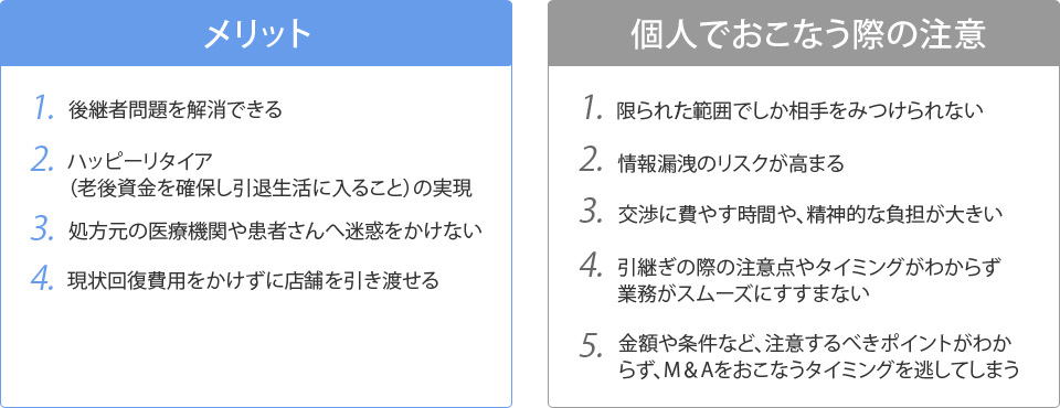 メリット 個人でおこなう際の注意